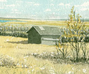 Fall Landscape with Granary